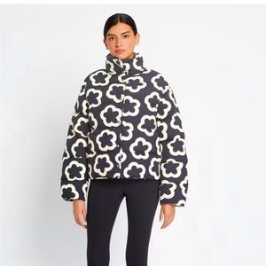 NWT $648 Tory Burch Sport Light Weight Printed Down Jacket Coat Size XS